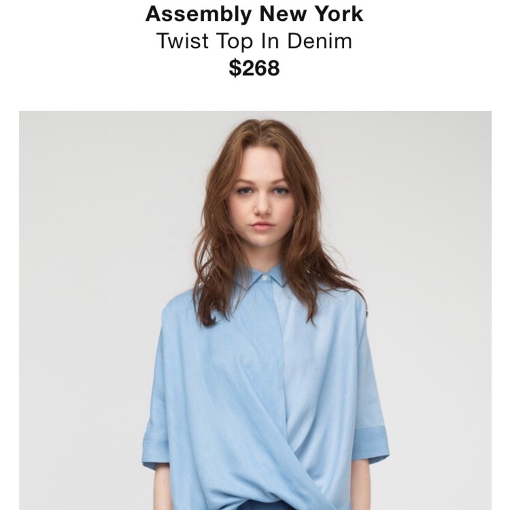 Assembly New York Twist Top in Denim